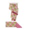 Pink Green Woven Check Ribbon 2.5x10yd Wired | Spring Craft Ribbon-RGX011315